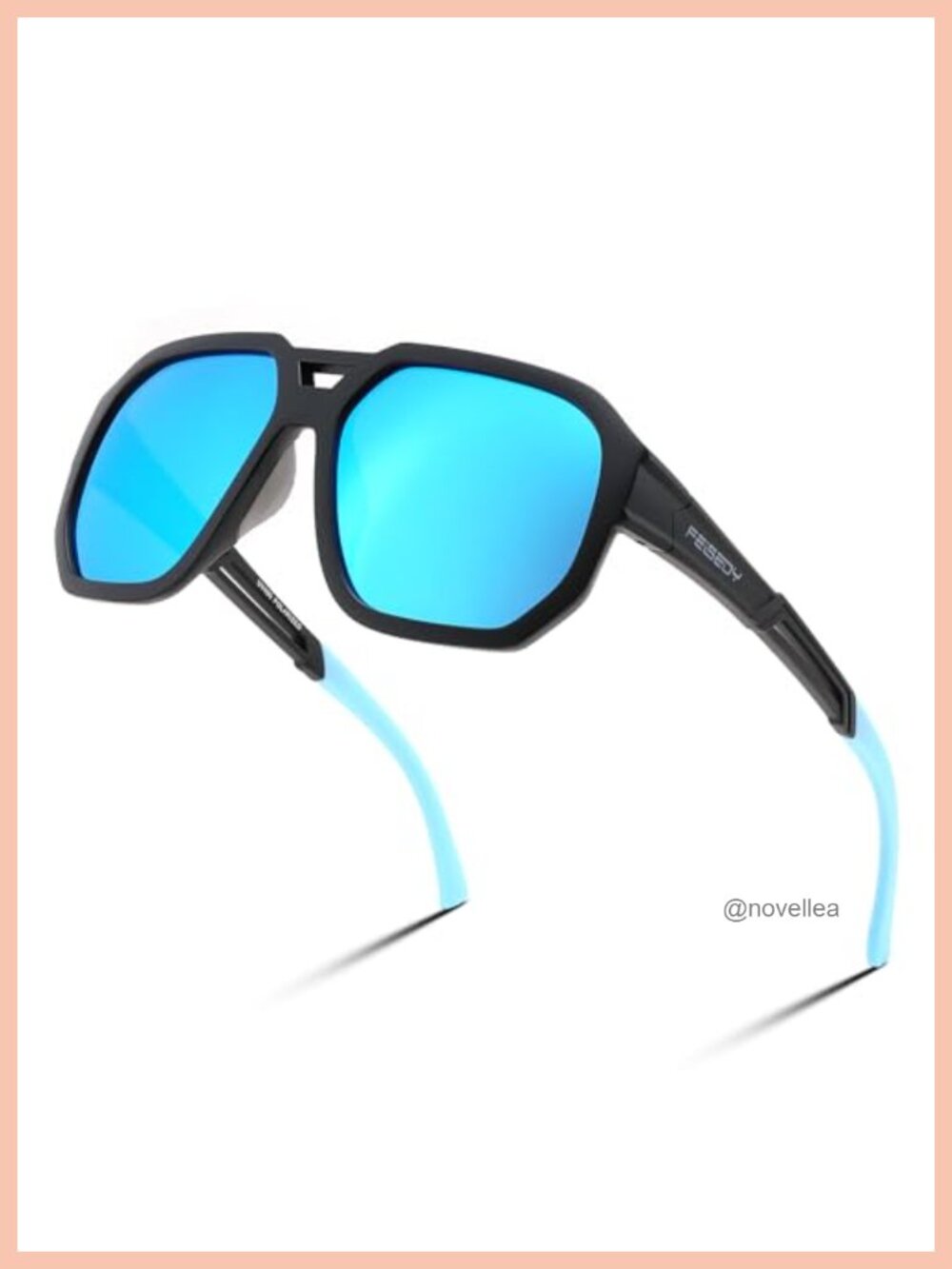Vintage Polarized Aviator Sunglasses Large Square Frame UV400 Sporty